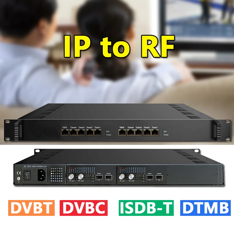 Iptv link srt/hls/HTTP/RTMP/UDP para dvbt modulador, 24 vias rf dvb-t/t2