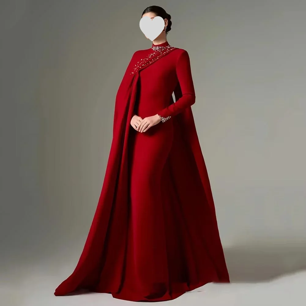 

2026Adore Customized elegant Long Sleeve Party Gown Charming Mermaid High-neck Banquet socialite special occasion evening gown
