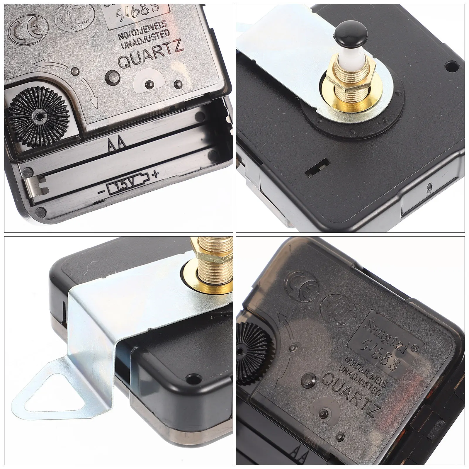 

4Sets Clock Movement Replacement Parts Classic Color Silent Operation for DIY Craft Wall Clocks Clock Mechanism