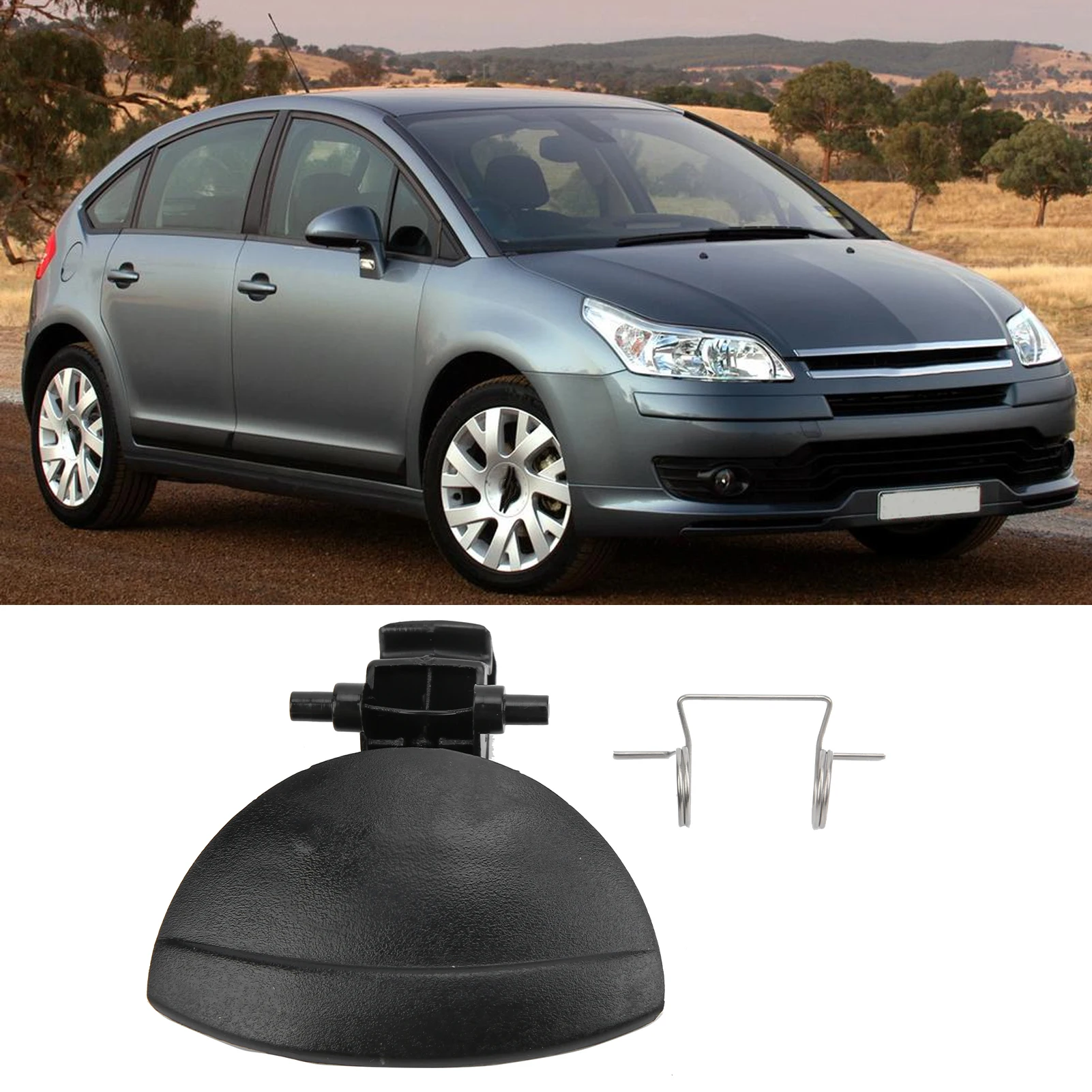 

Glove Box Lid Handle with Spring Replacement Black Fit for Citroen C4 2004-2010