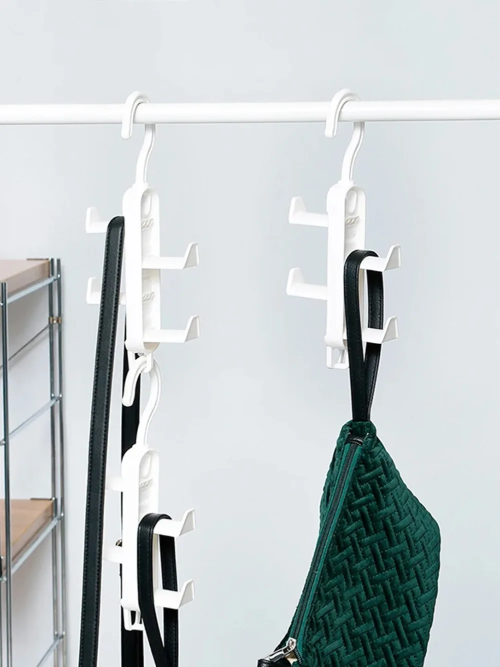 Multifunktionaler Spurloser Hängetaschenhalter Kleiderschrank-Aufbewahrung Nicht Perforierter Türhaken Kleider- & Hutorganizer – Detail 9