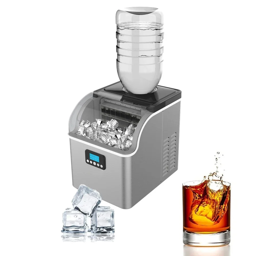 

25KG/ 24h, self-cleaning, 24 pieces of ice /13 minutes, tap water from barrel, portable ice maker