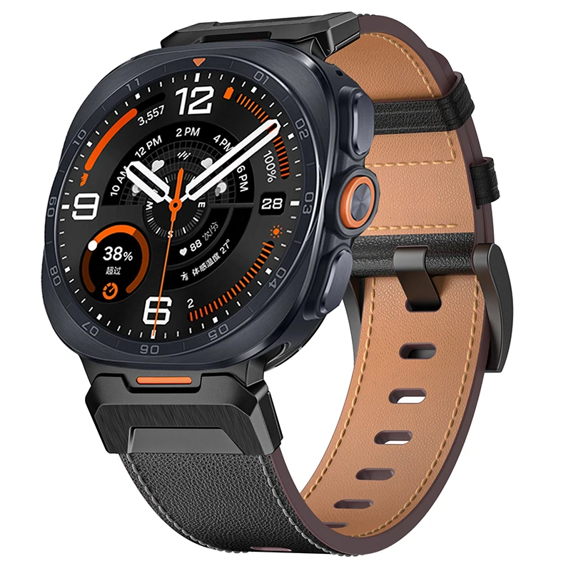 Leather Band For Samsung Galaxy Watch Ultra2 2026 Sports Horse Leather Strap For SAMSUNG GALAXY ULTRA 47MM 2025/2024 Watchband