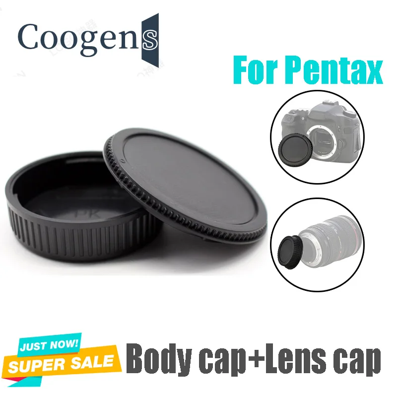 Tampa da lente traseira + Body Cap Camera Cover Anti-poeira PK Mount Proteção Plástica para Pentax K3 K5II K50 K-R K-M K-S1 K-S2