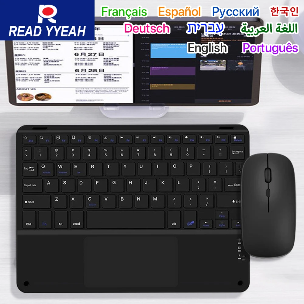 

2025 New Touch Keyboard an Mouse For IOS Android Windows Tablet Phone For iPad Mini Multi Functional Bluetooth Wireless Keyboard