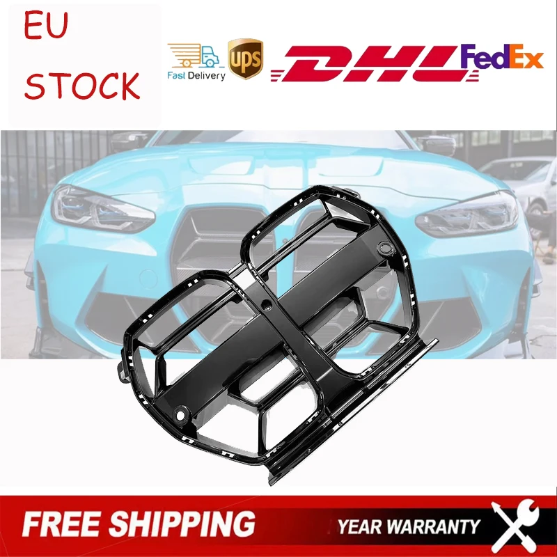Für BMW 2020-2024 M3 G80 M4 G82 G83 CSL-Stil Glänzend Schwarzer Frontgrill