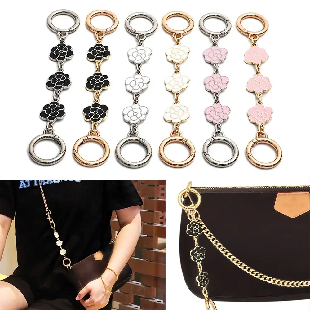 

DIY Hanging Camellia Shape Handbag Strap Extender Replacement Chain Handbag Bag Extension Chain Bag Chain