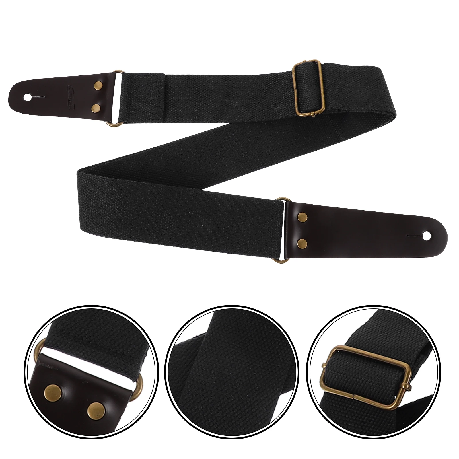 

1 set Guitar Strap Pu Material Anti- for Acoustic Electric Bass Replacement Decorative Adjustable Strap