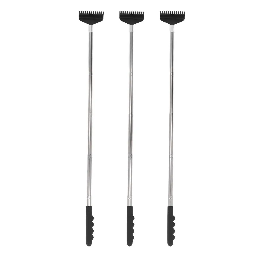 3Pcs Practical Extendable Back Scratcher Stainless Steel Back Scratching Tool Back Scratcher Massager Outdoor