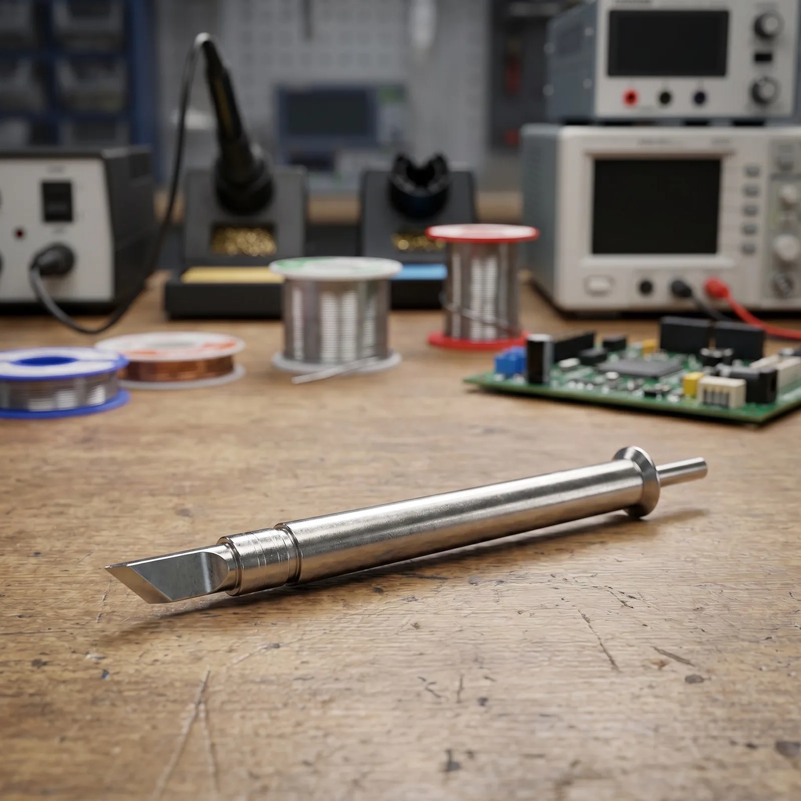 USB Soldering Iron Tip Set Tapered Round Sword Shapes for PCB Repair Soldering Grounding Pads and Ribbon Cable Connections