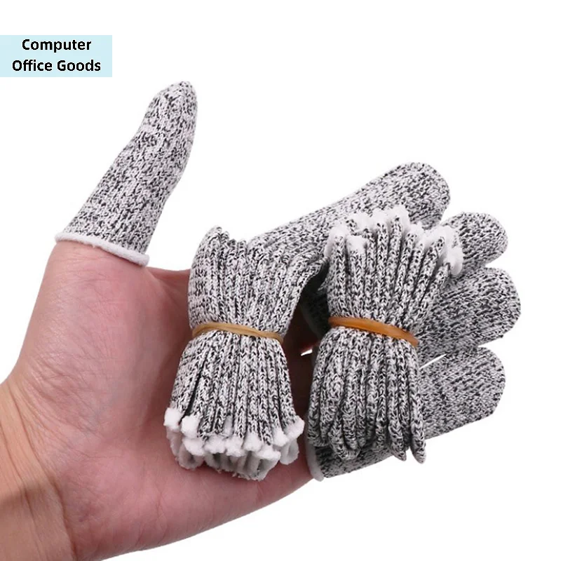 【10Pcs Finger Cots Thumb Protector Anti-Cut Fingertips Finger Sleeve Flexible Resistant Protection Finger Cots DIY Work】