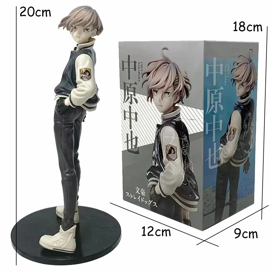 22Cm Bungou Zwerfhonden Anime Figuur Jeugd Dazai Action Figure Nakahara Chuuya Beeldje Pvc Collection Model Pop Speelgoed