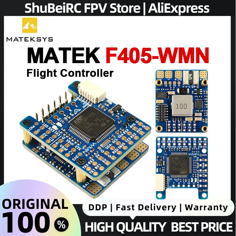 MATEKSYS F405-WMN Flight Controller MATEK 2~6S LiPo Dual BEC Built-in 16M Flash Barometer Black Box for RC DIY Racing FPV Drones