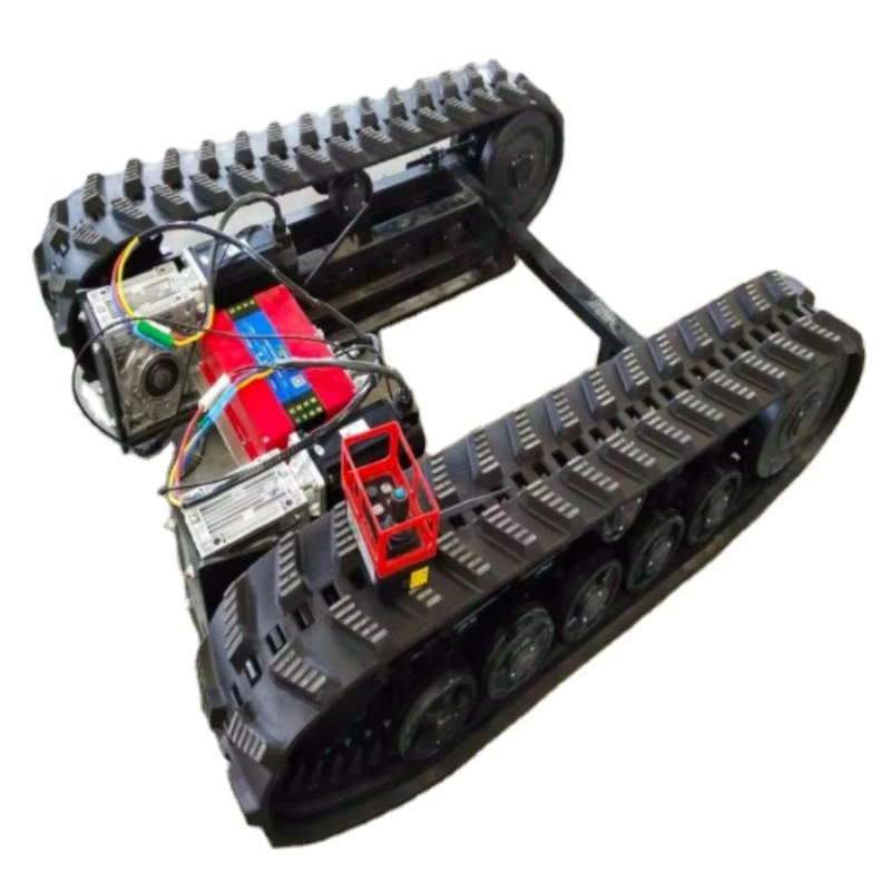 Rubber track chassis for all terrain robot agricultural machinery