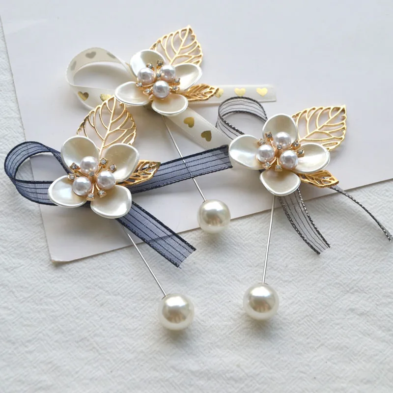 Trendy Vintage Opal Crystal Rhinestone Flower Long Needle Brooch For Women Wedding Banquet Jewelry Gift For Girlfriend