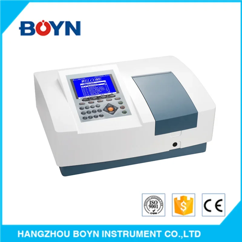 V1800 Lab High-lighted LCD Display ARM System Uv Visible Spectrophotometer With Optional Disk Automatic 8 Joint Cuvettes Holder