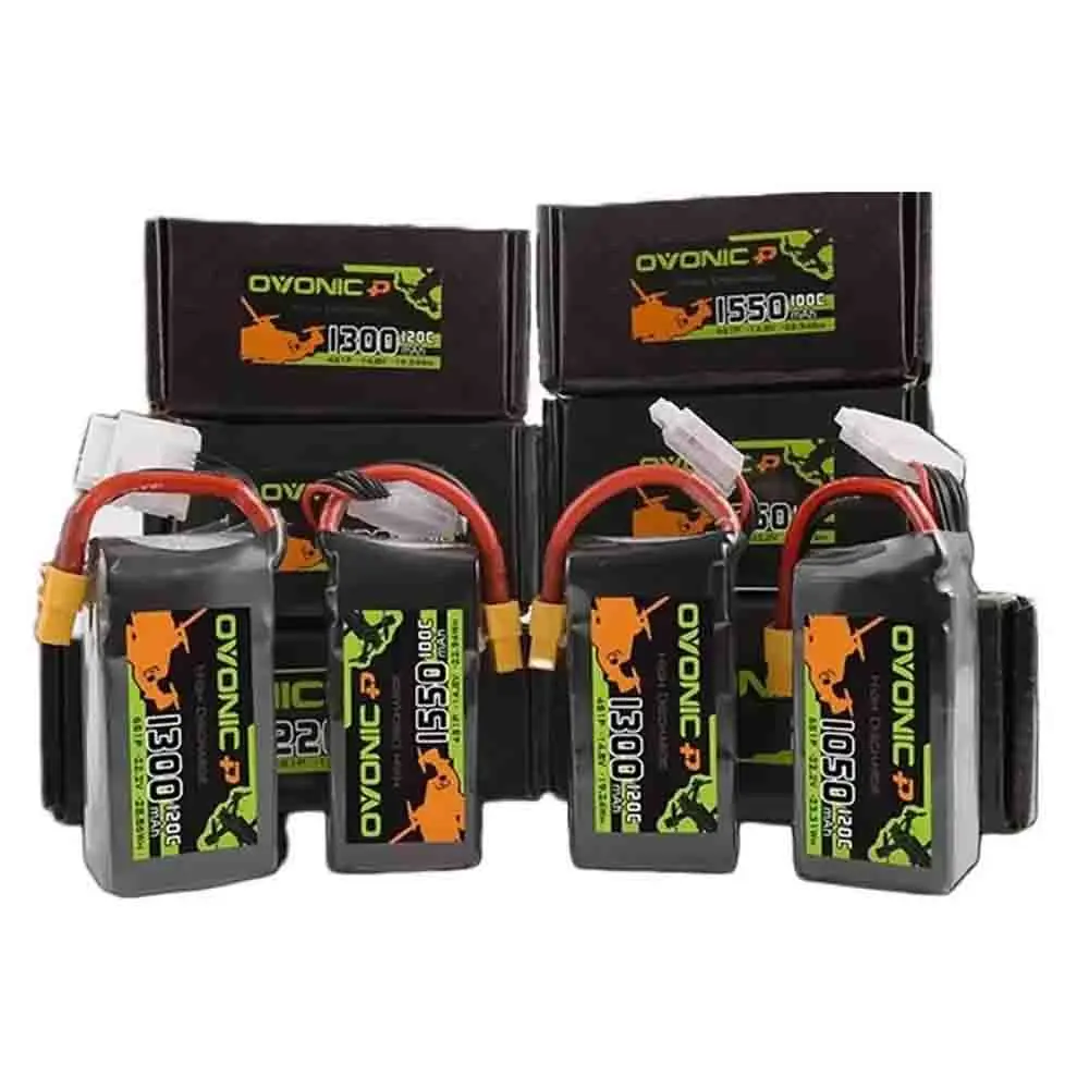 

Аккумуляторы OVONIC 3S 4S 6S Lipo 450 мАч, 850 мАч, 1050 мАч, 1300 мАч, 1550 мАч для FPV-дронов, вертолетов, лодок, самолетов и радиоуправляемых моделей