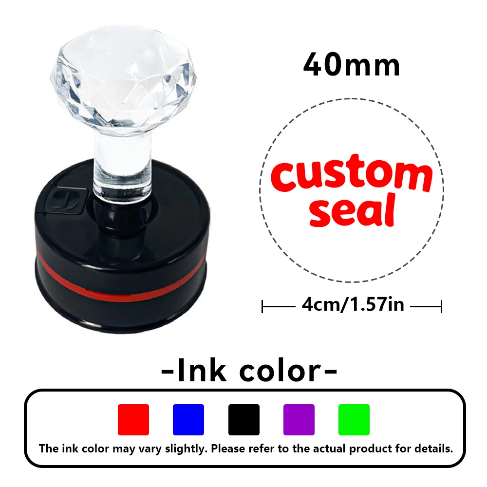 Personalized LOGO and Text Self-Inking Stamp Custom Your Own Design Company LOGO Customized Photosensitive Seal Self Ink Stamp