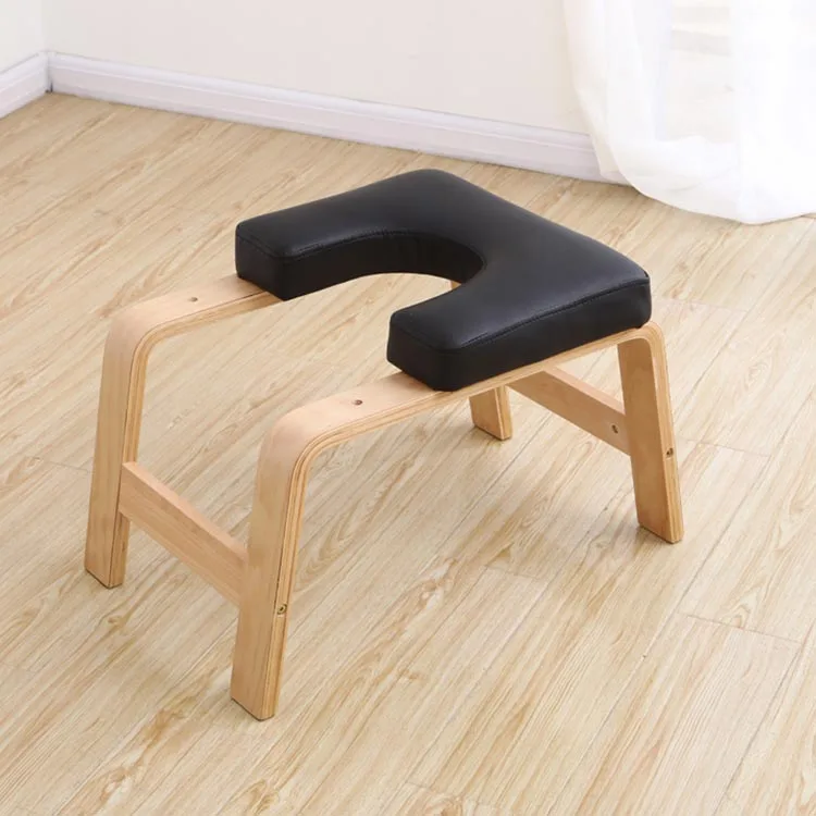 Yoga Chair Handstand Bench for Home & Gym Inversion Stool with Wooden and PU Mats