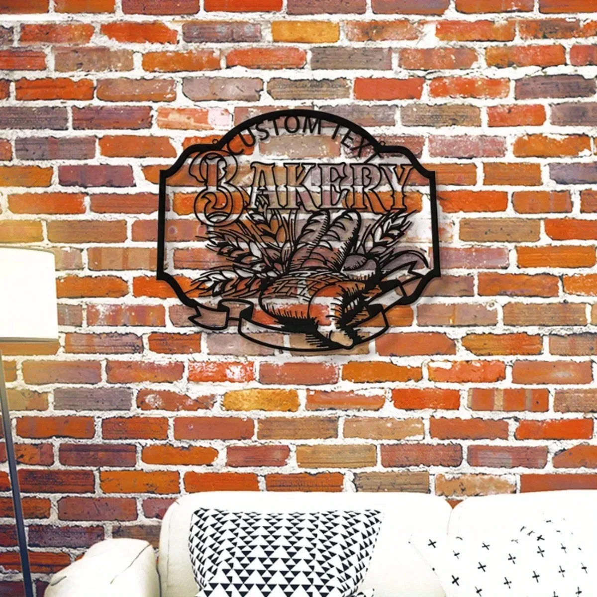 اسم المخابز المخصص فن الجدار المعدني | علامة شخصية | يجب أن يكون لمحبي المطبخ والخبز لديكور #4