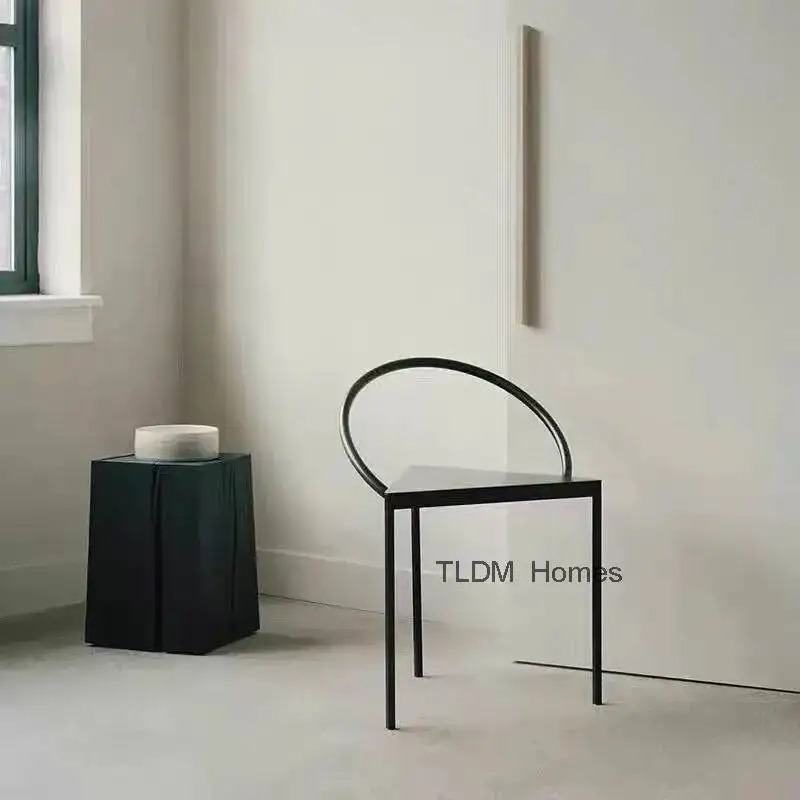 Stool Ins Celebrity Chair Personality Triangle Metal Circle Modern Indoor Art Simple Dining Chair B&B Creative