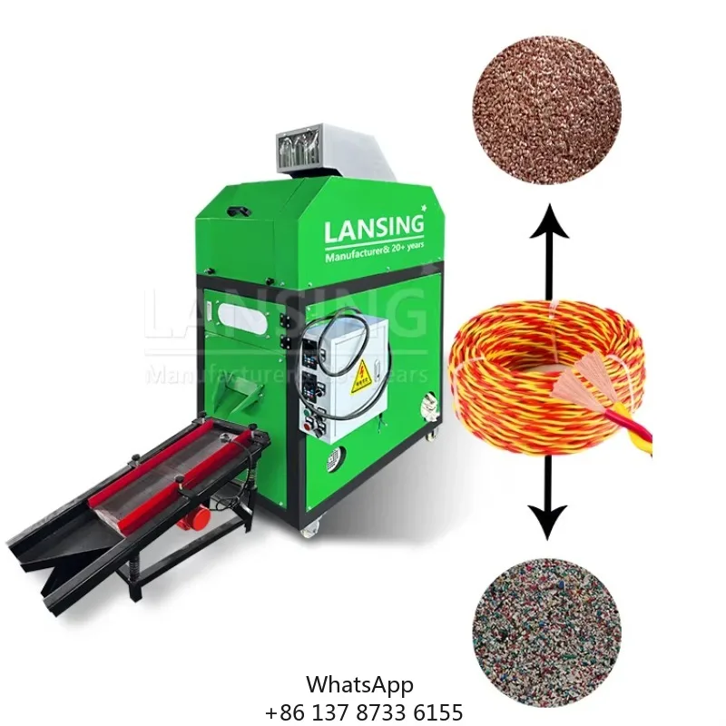 Efficient LX-260 Scrap Cable Recycling Machine 50-80kg/H Cable Granulator Machine Compact Design With Wheels