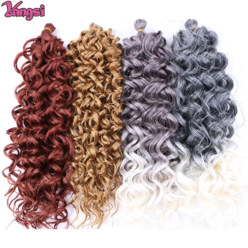 Wave Curls Crochet Hair Extensions Crochet Braids Braiding Hair Hawaii Afro Curls Ombre Curly Blonde Water Wave Braid For Women