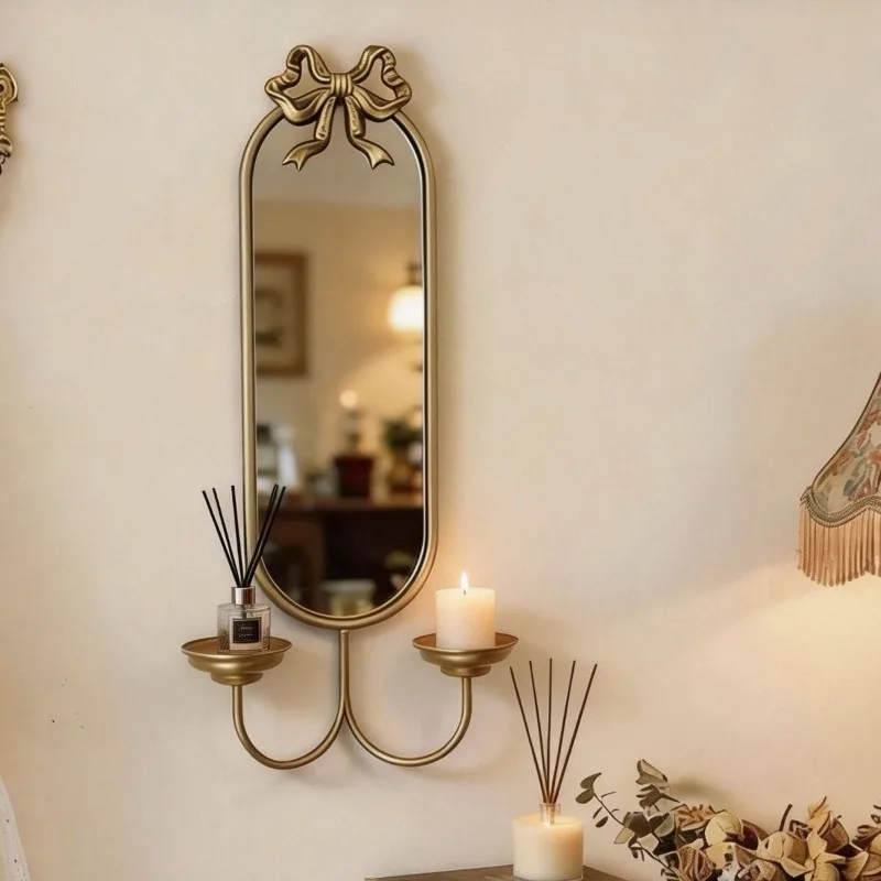 Hanging Makeup Mirror Living Room Decoration Items Modern Wall Small Aesthetic Mirror Items Luxury Espelhos Home Decorations