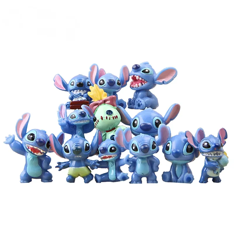 12 unids/lote figura de punto conjunto de juguete Anime Mini figuras de acción de punto muñecas suministros de fiesta en casa decoración juguetes regalo de Navidad