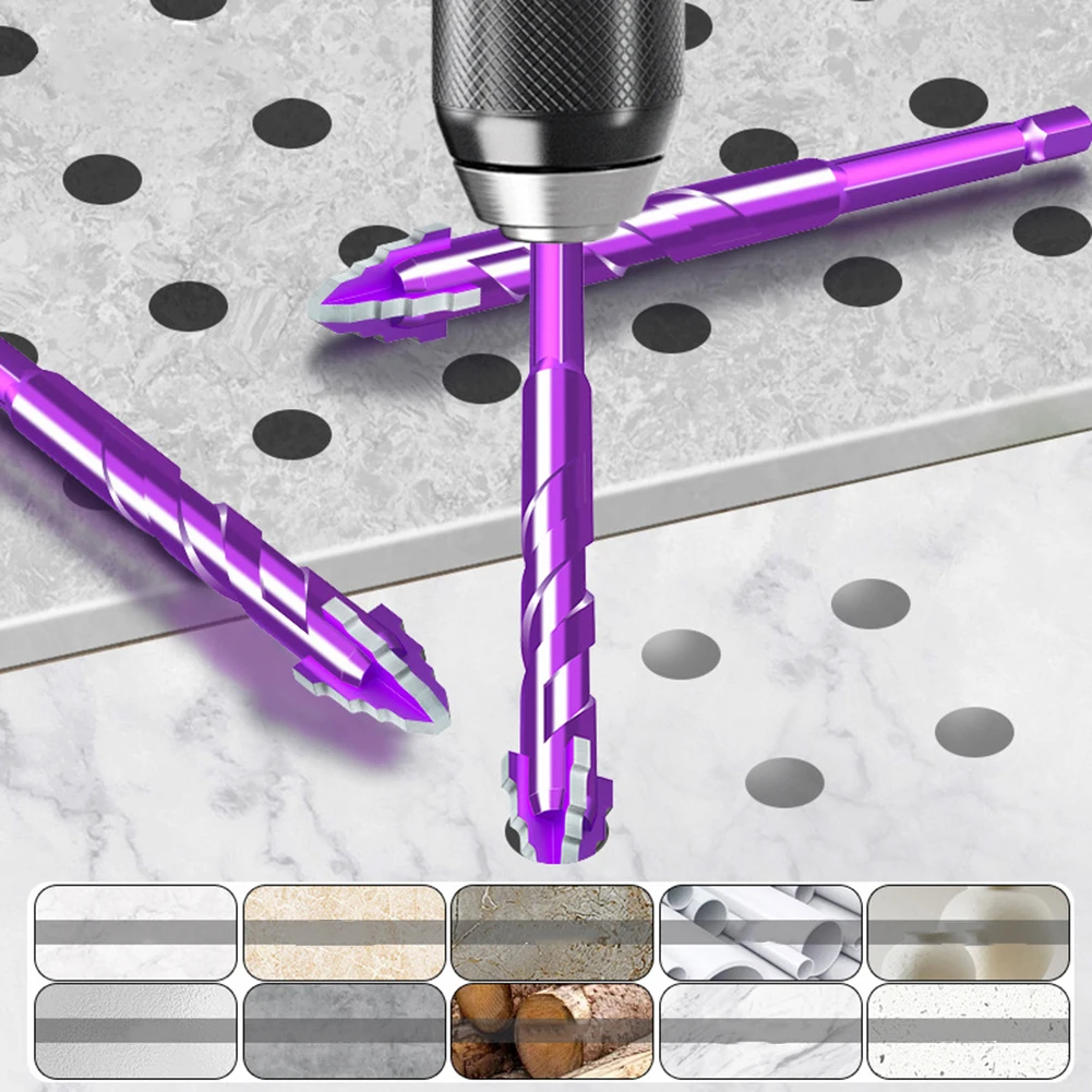 

Four-Flute Bit Carbide Drill Set Efficient Hole Creation High-Speed Rotation Low Wear Rate Unique Eccentric Design