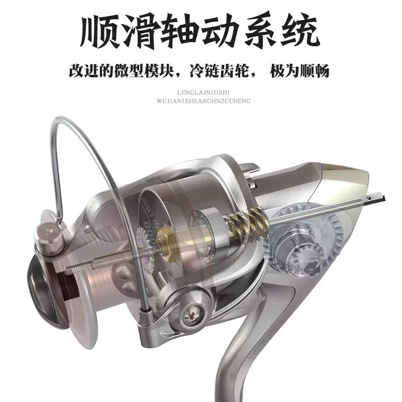 New fishing wheel spinning wheel metal wire cup smooth genuine fishing wheel for long-distance investment