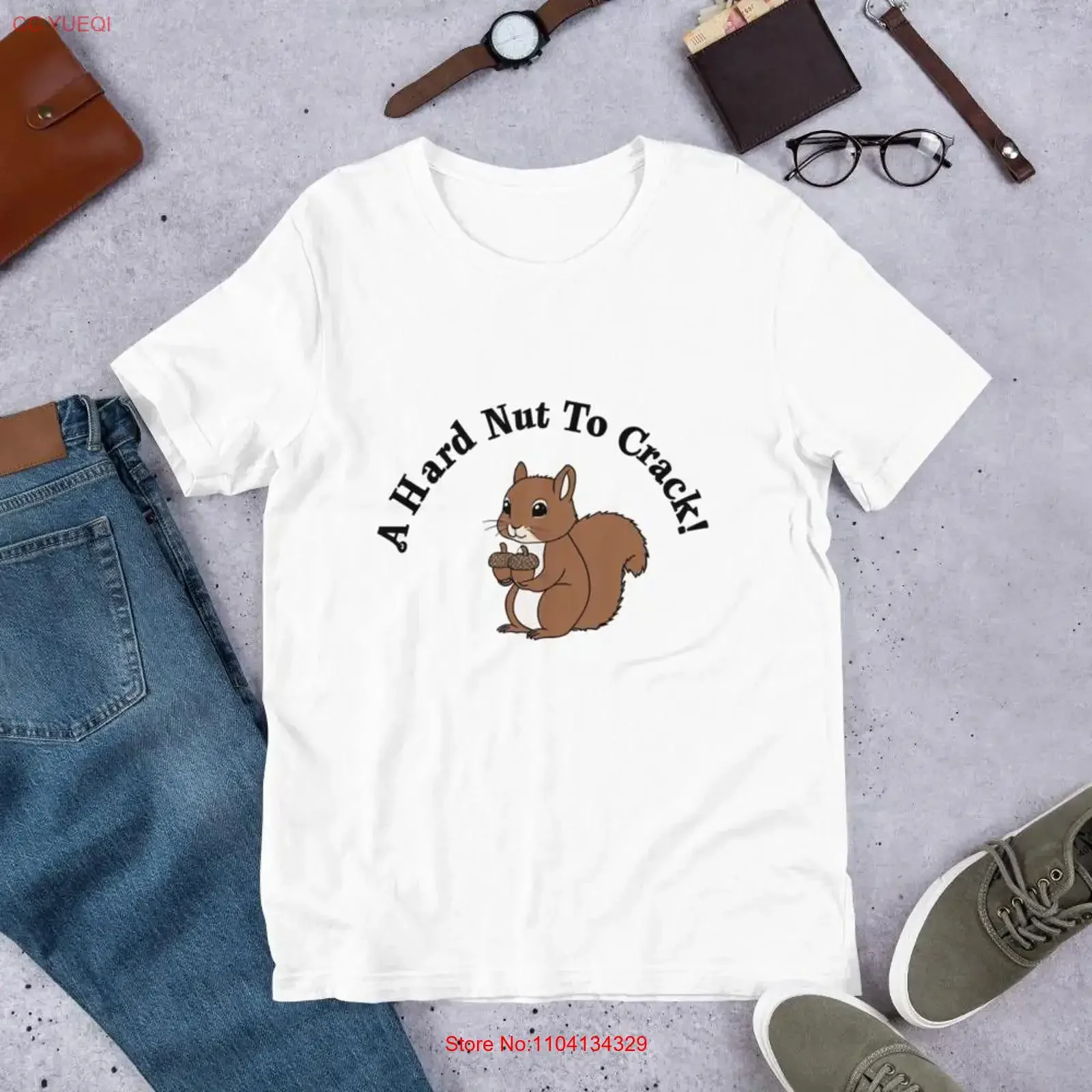 Funny Squirrel T Shirt Hard Nut to Crack Animal Pun Cute Lover Quirky Wildlife Humor Apparel vintage Washed homme
