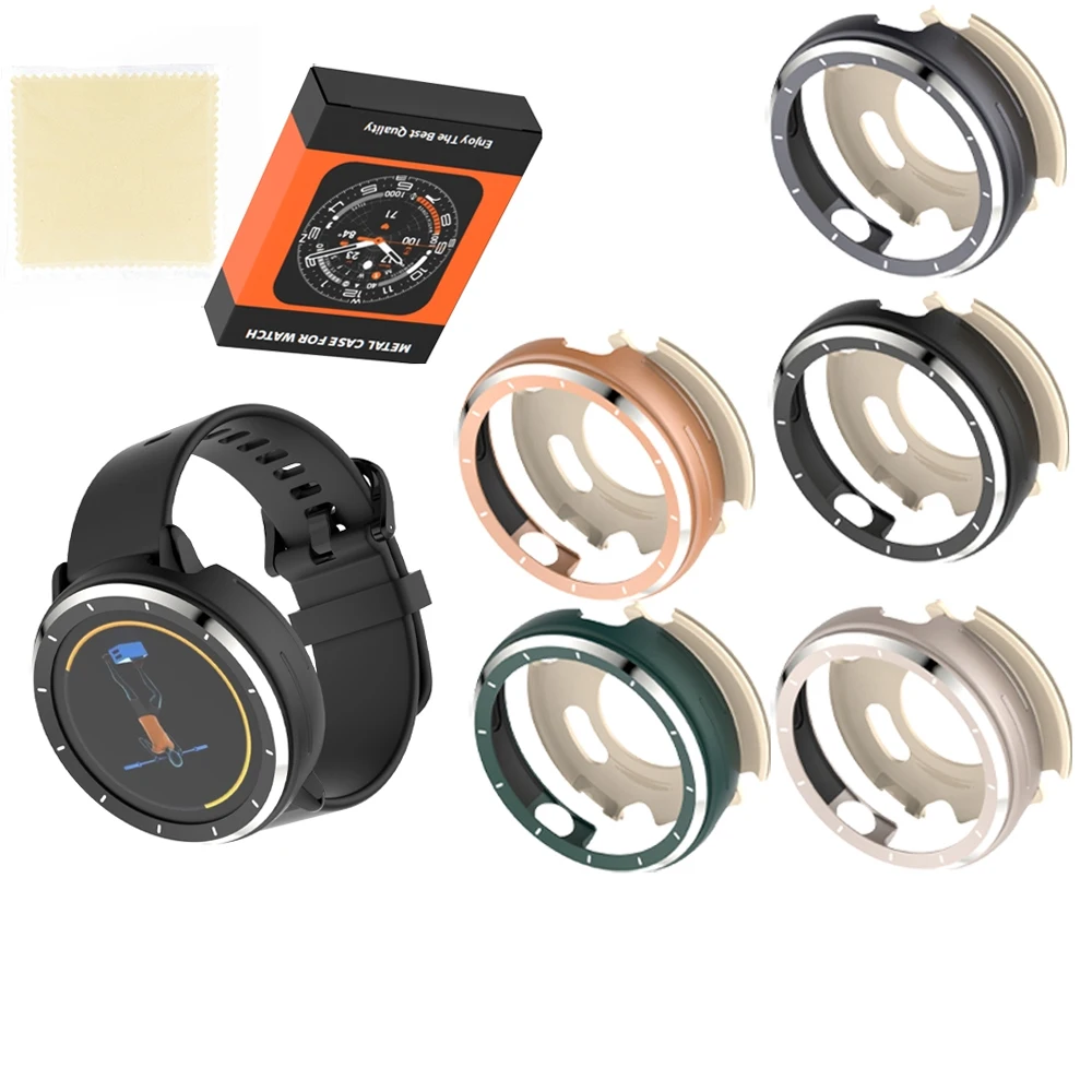 

Case For Garmin Vivoactive 6/active 6, Protective Cover Smartwatch Metal Case Bezel Case Solid Color Replacement Hard Case