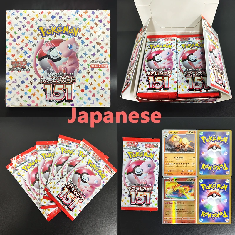

140pcs/Box DIY Version Scarlet Violet Japanese Card 151 Classics Expansion Booster Box TCG Hobby Collection Card Toy