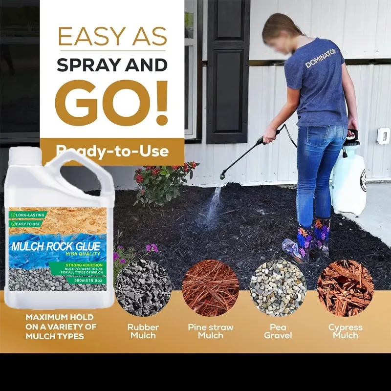 Mulch Glue For Landscaping 1/2pcs Fast-Dry Non-Toxic Weather-Resistant Strong Gravel Binder For Garden Pea Gravel Stabilizer