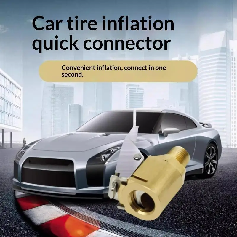 Brass Locking Nozzle Tire Air Chuck Clip Adapter - Automotive Grade For Efficient Inflation - view 3