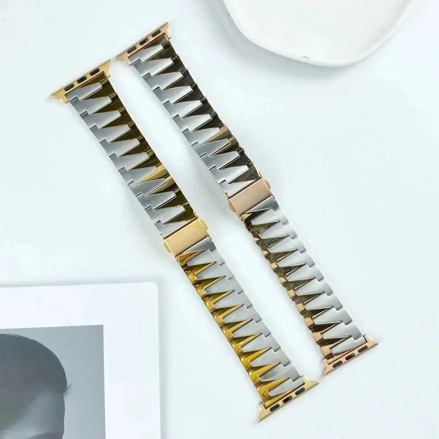 Steel Metal Strap Correa For Apple Watch Ultra 2 49MM Band Zinc Alloy Bracelet 45MM For iWatch Series 9 8 7 6 5 4 3 SE 40MM 44MM