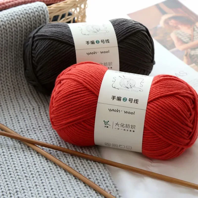 100g/roll 160M Hand Knitted Coarse Milk Cotton Wool Scarf Thread Baby Thread Hook Doll Thread DIY Material