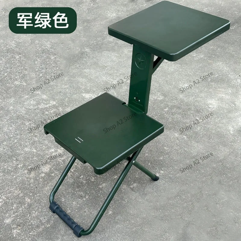 Outdoor Portable Standard Folding Chair Multifunctional Study Stool Mustang Writing Desk and Chair