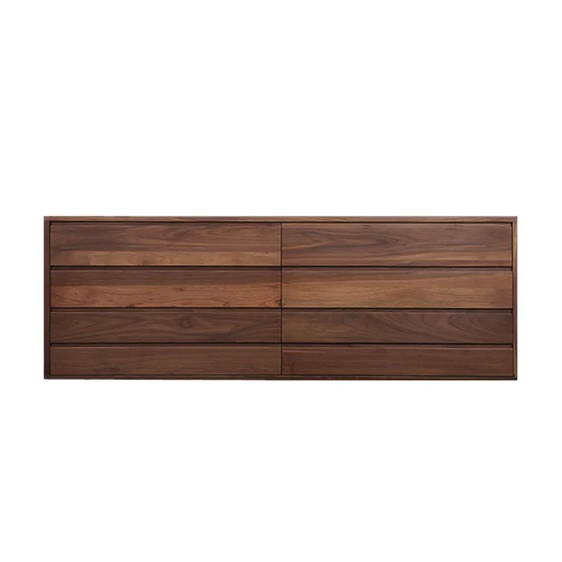 Black walnut chest cabinet Nordic all solid wood log locker Japanese eight-bucket cabinet storage cabinet furniture
