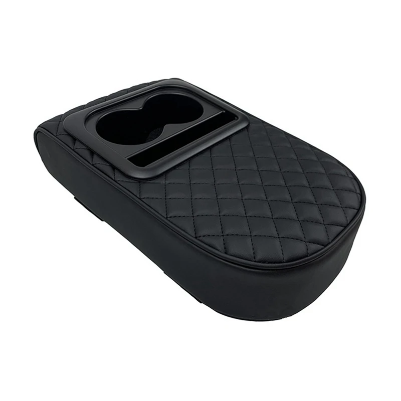 

Auto Center Console Armrest Pillow, Memory Foam Car Armrest Cushion With Cup Holder And Phone Holder Universal Parts Accessories