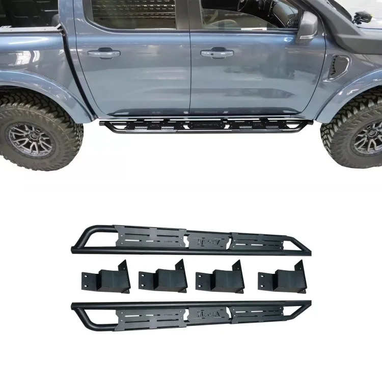 

NEW 4 Door Texture Black 4X4 Pickup Accessories Steel Side Step Nerf Bars Running Board for Ford Bronco 2021+