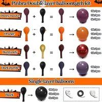 Halloween Balloon Arch Double Stuffed Black Purple Orange Balloons Burgundy Red Dark Mauve Plum Balloon Garland for Birthday Festival Baby Shower Indoor Outdoor Halloween Party Decorations 3