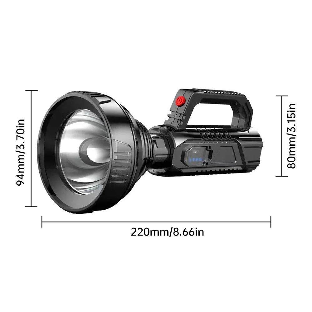 Rechargeable High Power Led Flashlights Ultra-long Lighting Distance Lamp Searchlight XHP70 Powerful Lantern Torches