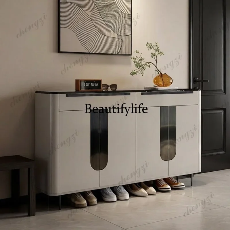 E182 Modern simple shoe cabinet household front door porch cabinet large capacity storage storage living room dining side cabine