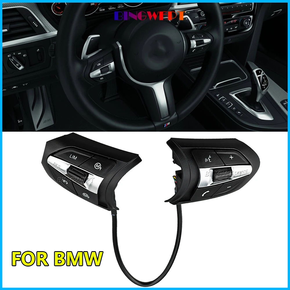 

Steering Wheel Audio Control Switch Cruise Speed Button For BMW F80 F82 M2 M3 M4 M5 M6 X5M X6 3 5 Series With Backlight