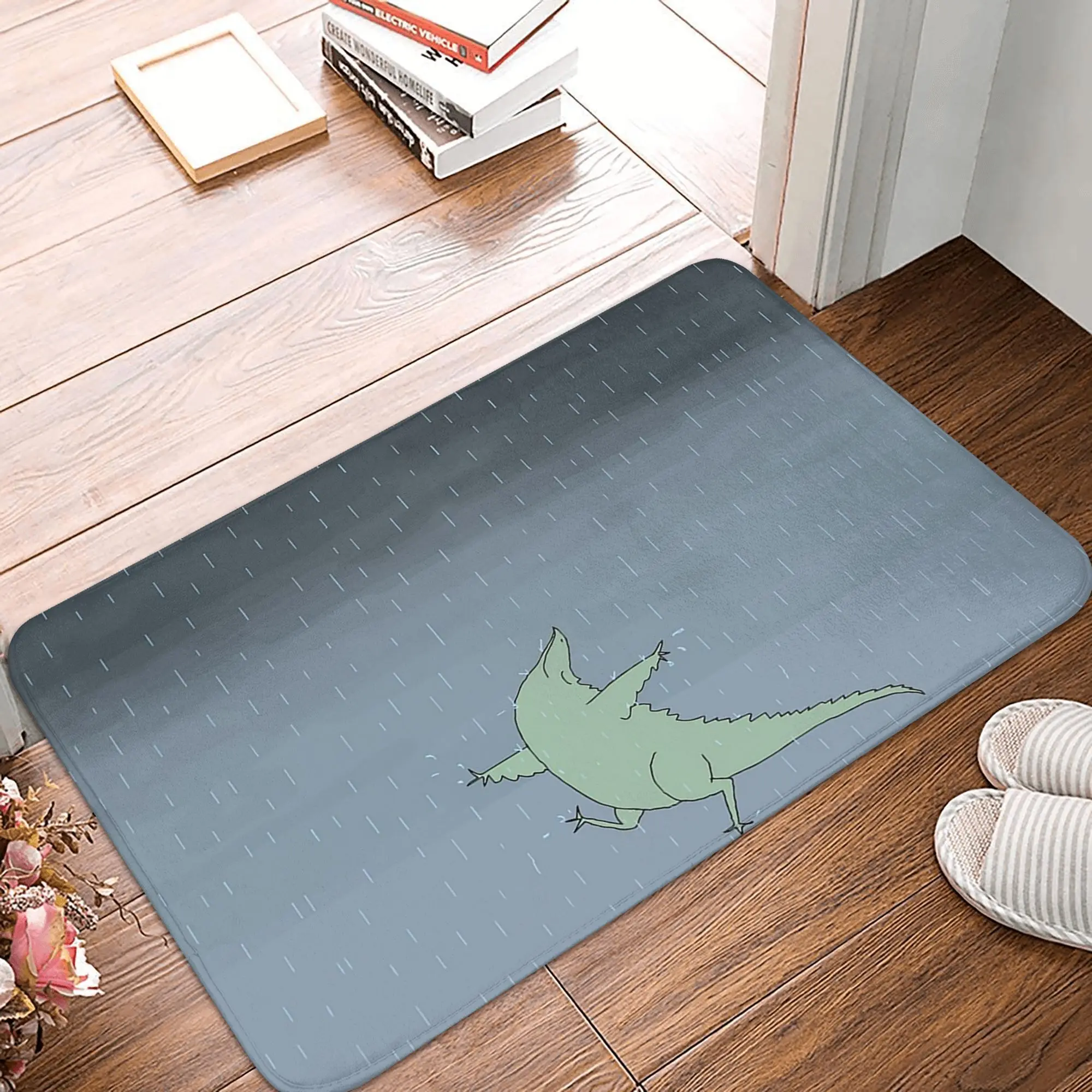 

Summer Rain Dinosaur Anti-slip Doormat Floor Mat Cushion Carpet Rug for Kitchen Entrance Home Living room Footpad Mats