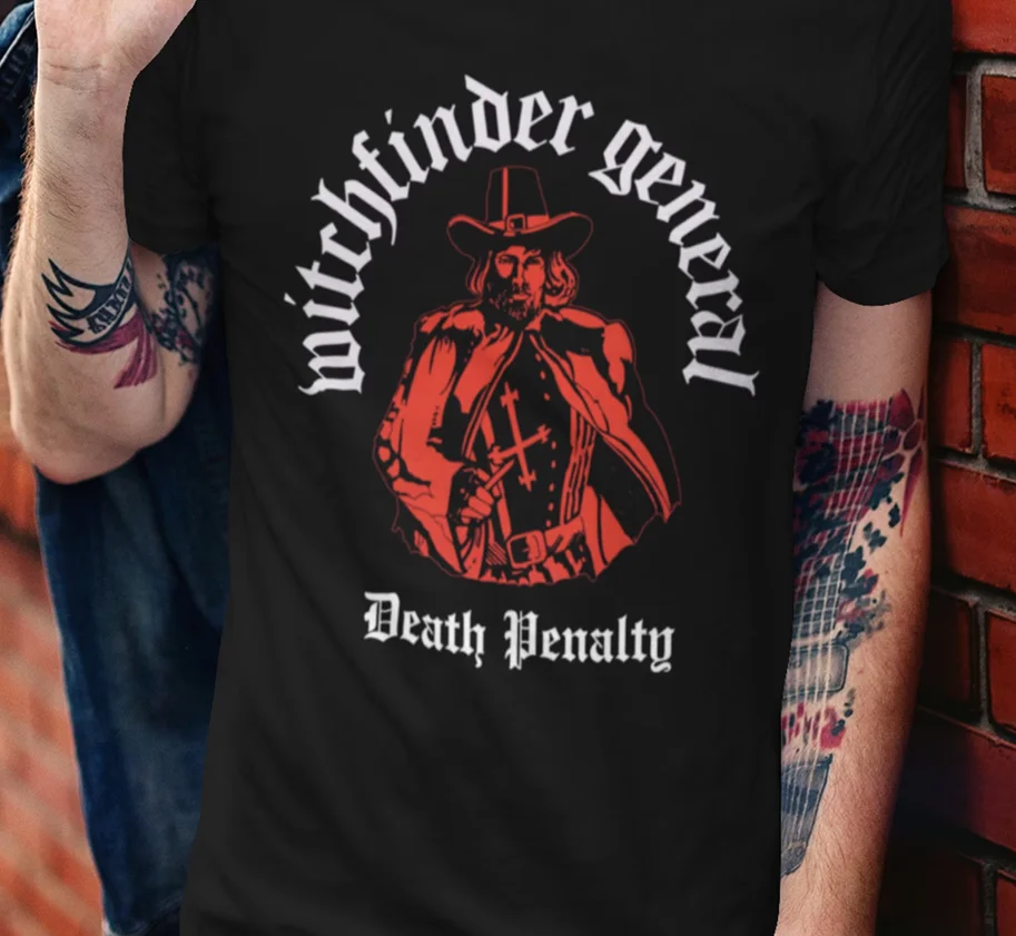 VTG Witchfinder General band T-shirt Black Cotton All Sizes 2F481