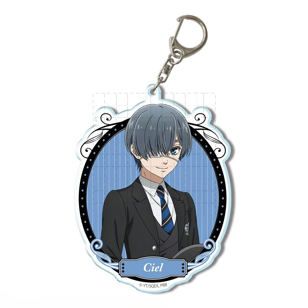 Game Sebastian Michaelis Ciel Phantomhive sleutelhanger pop Anime Bluewer acryl sleutelhanger hanger voor cadeau