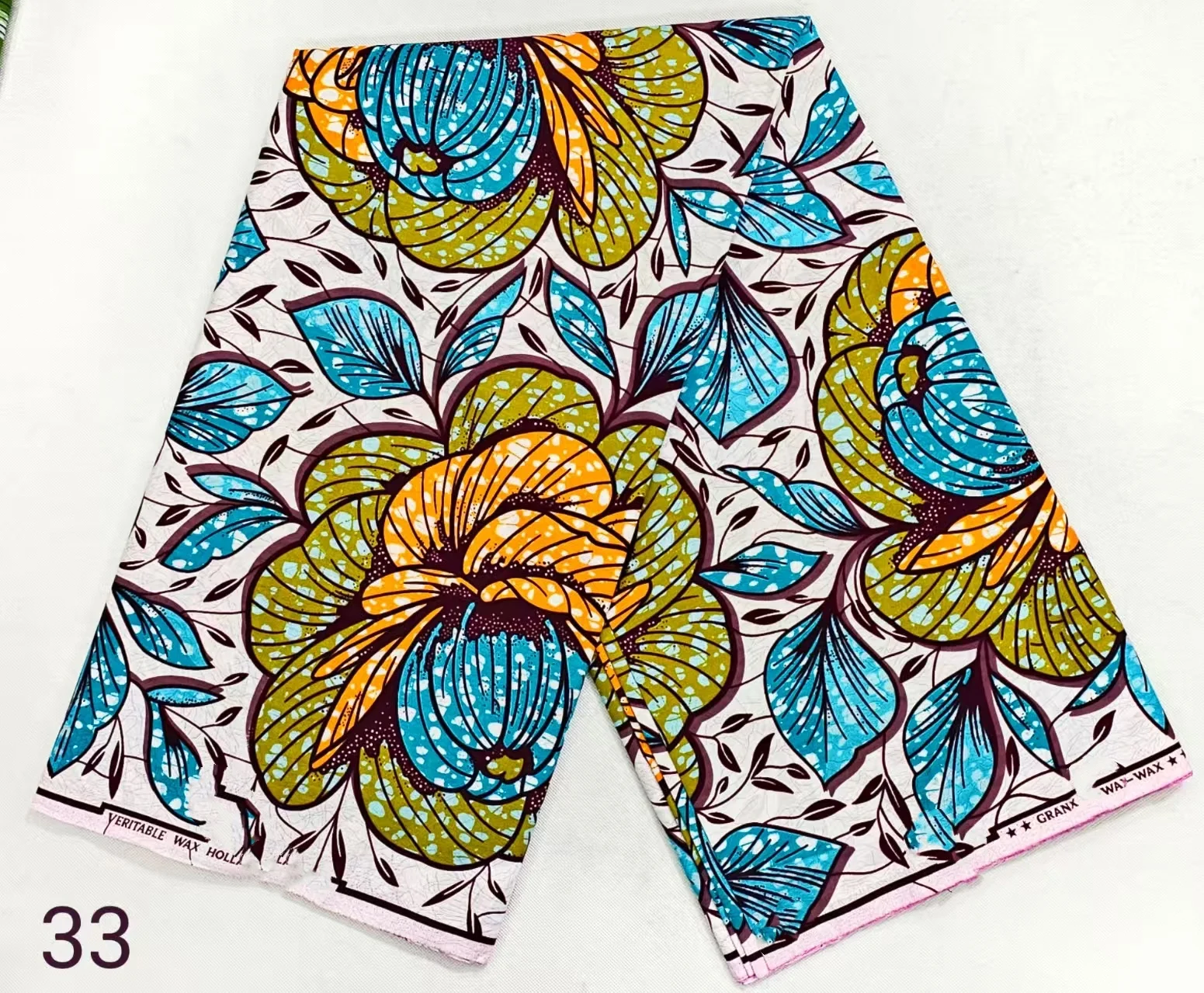 

2025 Nigerian Supe- Wax Print African Fabrics High Quality for Patchwork New Style Fabric for Clothing Home Decor TT65-12